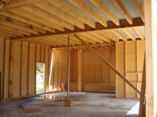intérieur ossature bois